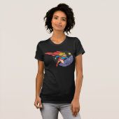 Supergirl in de ruimte t-shirt (Voorkant volledig)