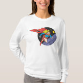 Supergirl in de ruimte t-shirt (Voorkant)