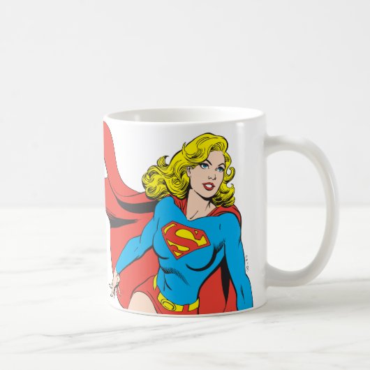 Supergirl is in beweging koffiemok (Rechts)