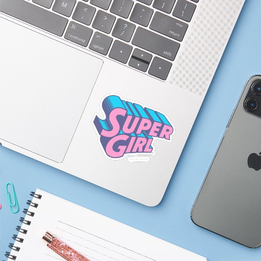 Supergirl J-Pop 10 Sticker (Laptop met iPhone)