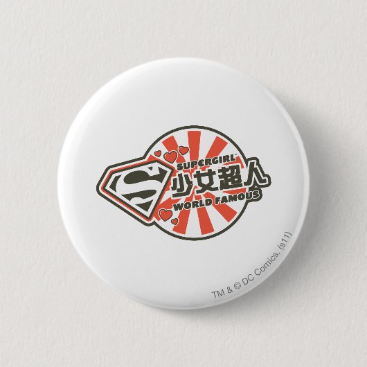 Supergirl J-Pop 13 Ronde Button 5,7 Cm (Voorkant)