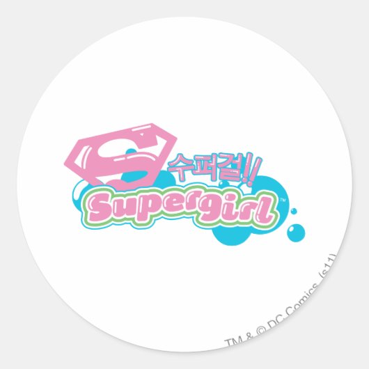 Supergirl J-Pop 3 Ronde Sticker (Voorkant)