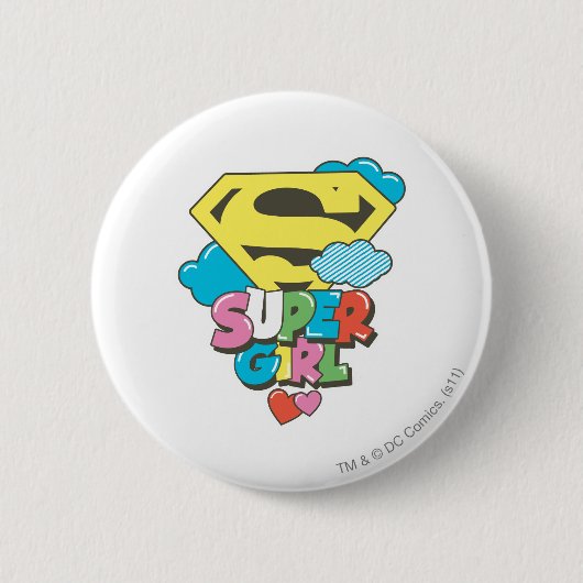 Supergirl J-Pop 5 Ronde Button 5,7 Cm (Voorkant)