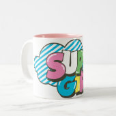 Supergirl J-Pop 9 Tweekleurige Koffiemok (Voorkant links)