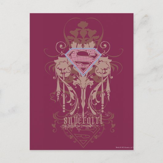 Supergirl Jewel Logo Briefkaart (Voorkant)