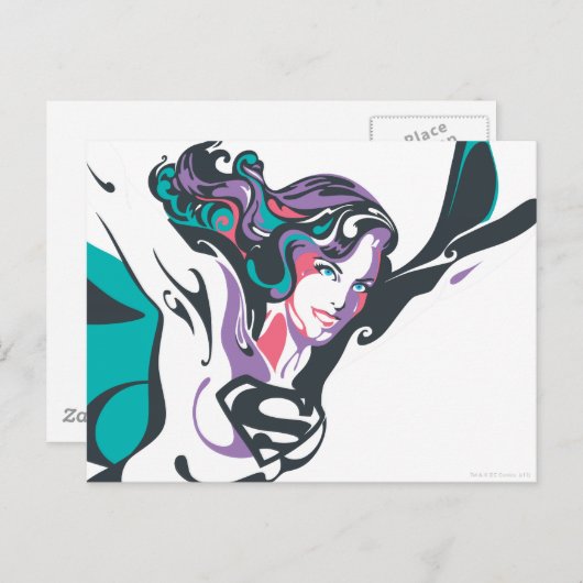 Supergirl Kleur plash Pose 3 Briefkaart (Voorkant / Achterkant)
