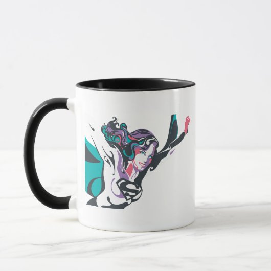 Supergirl Kleur plash Pose 3 Mok (Links)