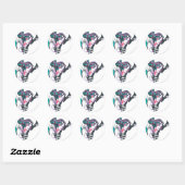 Supergirl Kleur plash Pose 3 Ronde Sticker (Vel)