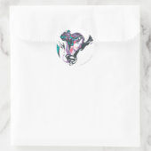 Supergirl Kleur plash Pose 3 Ronde Sticker (Tas)