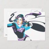 Supergirl Kleur plash Pose 4 Briefkaart (Voorkant / Achterkant)