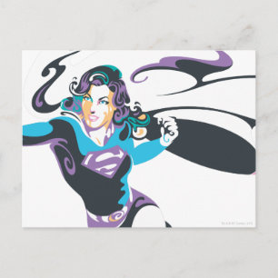 Supergirl Kleur plash Pose 4 Briefkaart