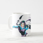 Supergirl Kleur plash Pose 4 Koffiemok (Voorkant links)