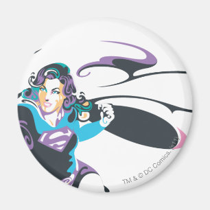 Supergirl Kleur plash Pose 4 Magneet