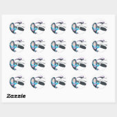 Supergirl Kleur plash Pose 4 Ronde Sticker (Vel)