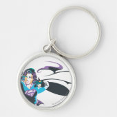 Supergirl Kleur plash Pose 4 Sleutelhanger (Voorkant)