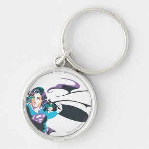 Supergirl Kleur plash Pose 4 Sleutelhanger