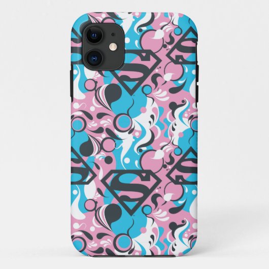 Supergirl kleurenpatroon met plash Swirls 7 Case-Mate iPhone Case (Achterkant)
