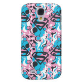 Supergirl kleurenpatroon met plash Swirls 7 Case-Mate Samsung Galaxy Hoesje (Achterkant)