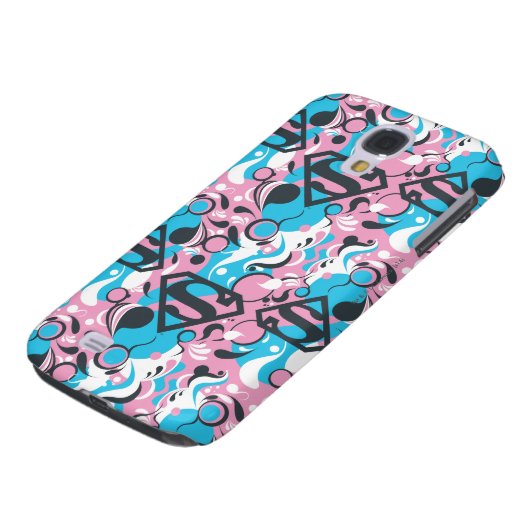 Supergirl kleurenpatroon met plash Swirls 7 Case-Mate Samsung Galaxy Hoesje (Onderkant)