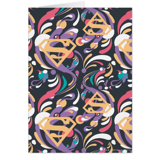 Supergirl kleurenpatroon met plash Swirls 8 (Voorkant)