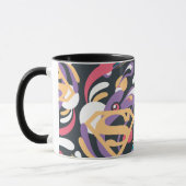 Supergirl kleurenpatroon met plash Swirls 8 Mok (Links)