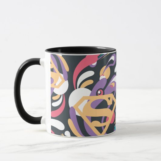 Supergirl kleurenpatroon met plash Swirls 8 Mok (Links)