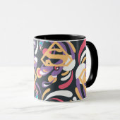 Supergirl kleurenpatroon met plash Swirls 8 Mok (Voorkant rechts)