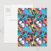 Supergirl kleurenpatroon met schouderriem 1 briefkaart (Voorkant / Achterkant)