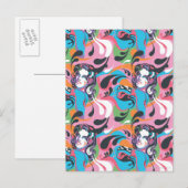 Supergirl kleurenpatroon met schouderriem 2 briefkaart (Voorkant / Achterkant)