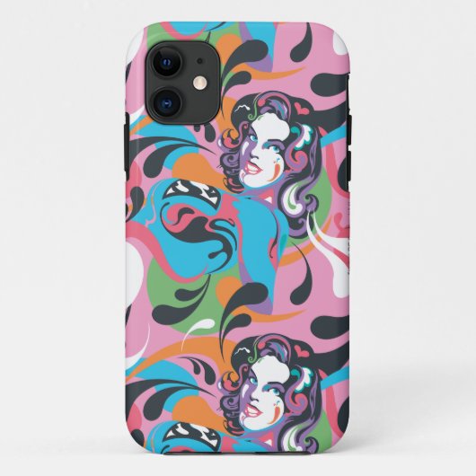 Supergirl kleurenpatroon met schouderriem 2 Case-Mate iPhone case (Achterkant)