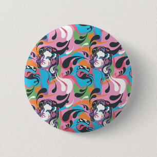 Supergirl kleurenpatroon met schouderriem 2 ronde button 5,7 cm