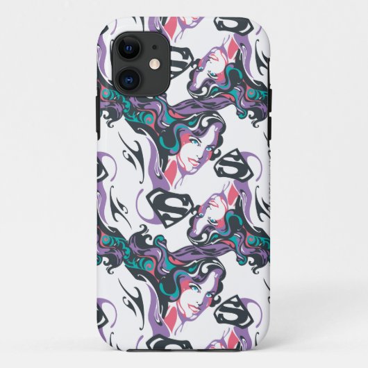 Supergirl kleurenpatroon met schouderriem 3 Case-Mate iPhone case (Achterkant)