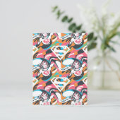 Supergirl kleurenpatroon met schouderriem 4 briefkaart (Staand voorkant)