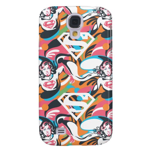 Supergirl kleurenpatroon met schouderriem 4 Case-Mate samsung galaxy hoesje (Achterkant)