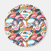Supergirl kleurenpatroon met schouderriem 4 magneet (Voorkant)