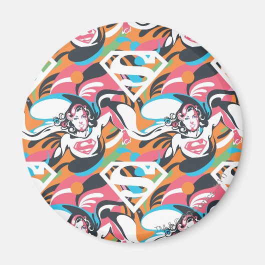 Supergirl kleurenpatroon met schouderriem 4 magneet (Voorkant)