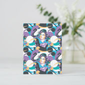 Supergirl kleurenpatroon met schouderriem 5 briefkaart (Staand voorkant)