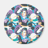 Supergirl kleurenpatroon met schouderriem 5 magneet (Voorkant)