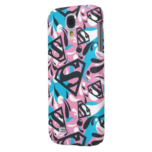 Supergirl kleurenpatroon met schouderriem 6 Case-Mate samsung galaxy hoesje (Achterkant Links)