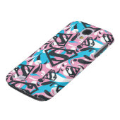 Supergirl kleurenpatroon met schouderriem 6 Case-Mate samsung galaxy hoesje (Onderkant)