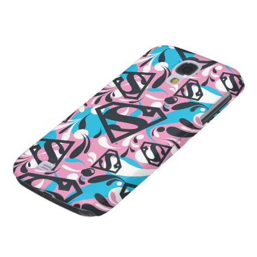 Supergirl kleurenpatroon met schouderriem 6 Case-Mate samsung galaxy hoesje (Onderkant)