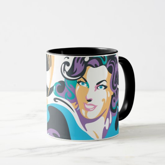 Supergirl-kleurenschouderriem 1 mok (Voorkant rechts)