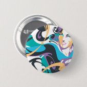 Supergirl-kleurenschouderriem 1 ronde button 5,7 cm (Voorkant /achterkant)
