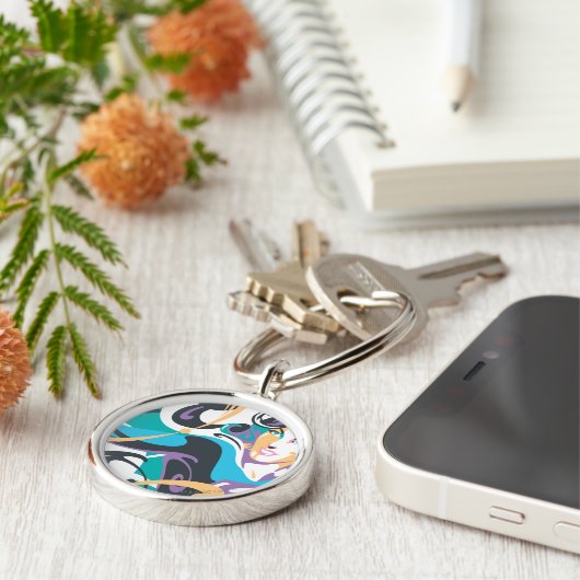 Supergirl-kleurenschouderriem 1 sleutelhanger (Zijkant)