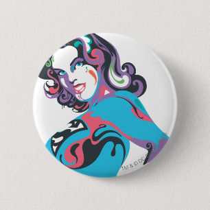 Supergirl Kleurspat Pose 1 Ronde Button 5,7 Cm