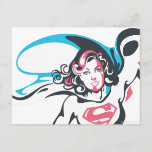 Supergirl kleurspuitje 2 briefkaart