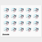 Supergirl kleurspuitje 2 ronde sticker (Vel)