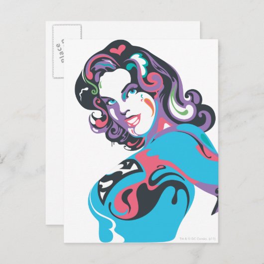 Supergirl kleurstof plash pose 1 briefkaart (Voorkant / Achterkant)