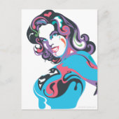 Supergirl kleurstof plash pose 1 briefkaart (Voorkant)