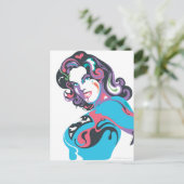 Supergirl kleurstof plash pose 1 briefkaart (Staand voorkant)